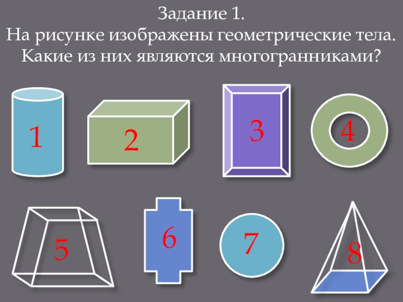 Какие геометрические тела изображены на рисунке 1 есть ли на изображении тела вращения