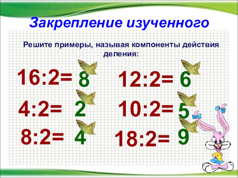 Название компонентов и результата деления 2 класс школа россии конспект и презентация