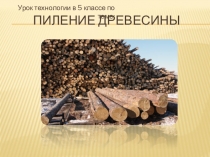 Презентация к уроку:Пиление древесины 5 кл.