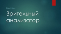 Презентация к уроку биологии в 8 классе Зрительный анализатор. Гигиена зрения