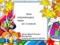 Презентация к уроку окружающего мира 2 класс по теме В школе