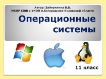 Презентация по информатике Операционные системы (11 класс)