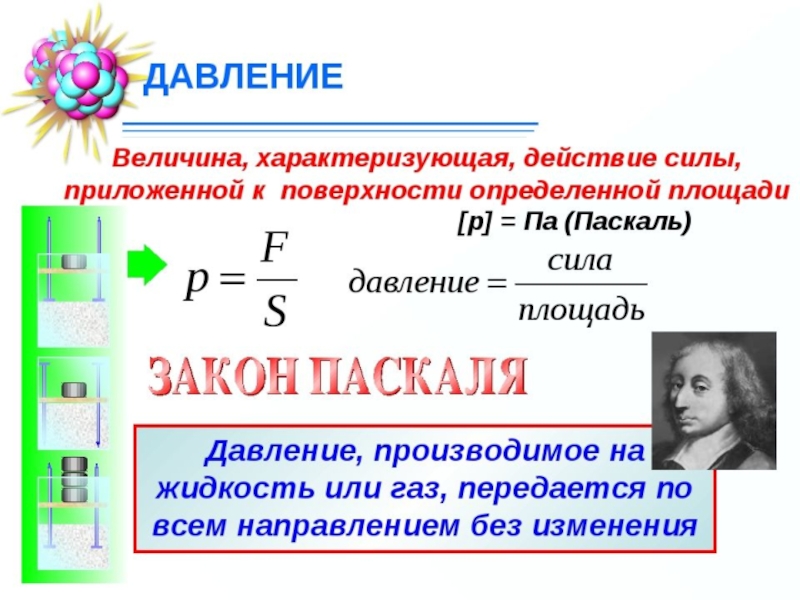 Презентация 7 класс давление в жидкости и газе 7 класс