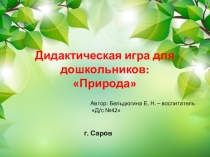Интерактивная игра Природа по окружающему миру подготовительная группа детского сада
