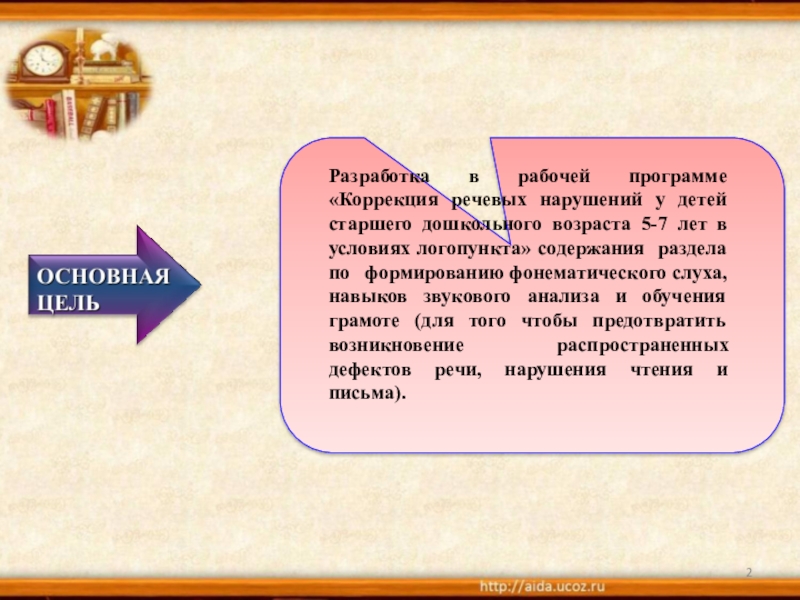 Организация работы по теме самообразования Устранение предпосылок дисграфии у дошкольников с речевыми нарушениями через формирование и развитие звукового анализа и синтеза слов Разработка в рабочей программе «Коррекция речевых нарушений у детей старшего дошкольного Разработка в рабочей программе «Коррекция речевых нарушений у детей старшего дошкольного возраста 5-7 лет в условиях логопункта»