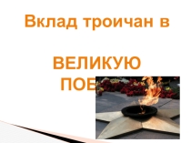 Вклад троичан в победу