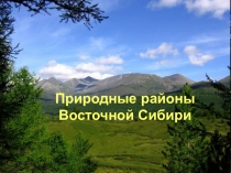 Презентация по географии на тему Природные зоны Восточной Сибири