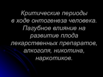 Презентация по общей биологии на тему Онтогенез и репродуктивное здоровье человека