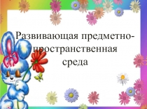 Презентация Развивающая предметно-пространственная среда