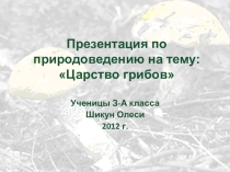 Презентация к уроку природоведения Грибы
