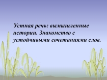 Презентация Знакомство с устойчивыми сочетаниями слов.
