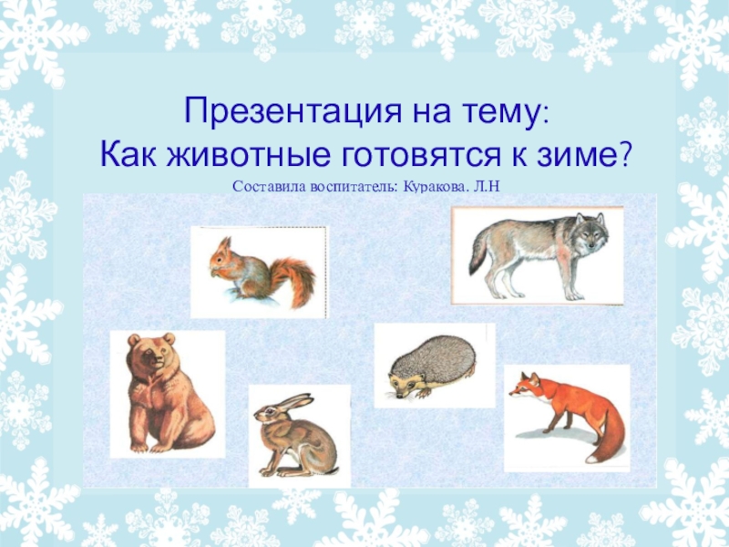Презентация Презентация Как животные готовятся к зиме?