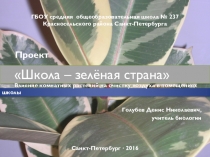 Презентация по биологии на тему Школа - зеленая страна
