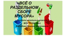 Презентация Культура обращения с отходами