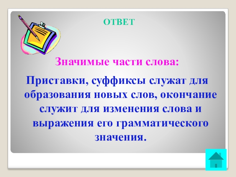 Какие части служат для образования новых слов. Какая часть слова может изменяться для чего она служит ответ.