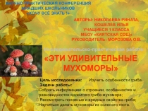 Презентация Эти удивительные мухоморы