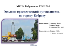 Презентация по краеведениюЭколого-краеведческий путеводитель по городу Боброву