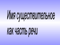 Презентация по русскому языку Имя существительное  5 класс