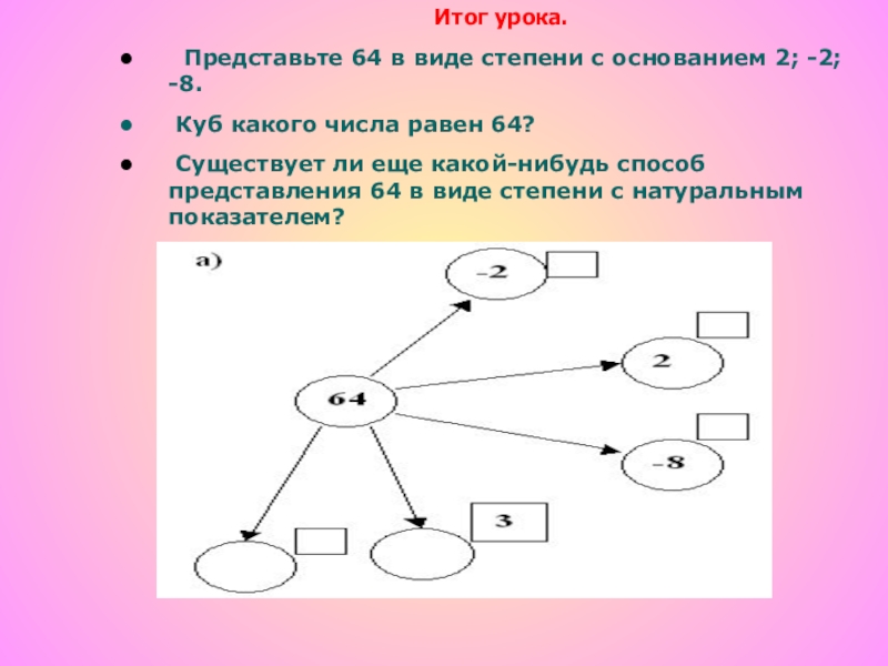 Представь в виде степени с основанием 8