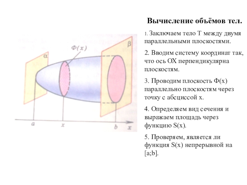 Вычисление объемов тел с помощью определенного интеграла 11 класс презентация