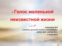 А.П. Платонов Сказка-быль Неизвестный цветок
