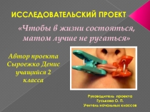 Презентация Научно-исследовательские проекты Если матом не ругаться в жизни можно состояться