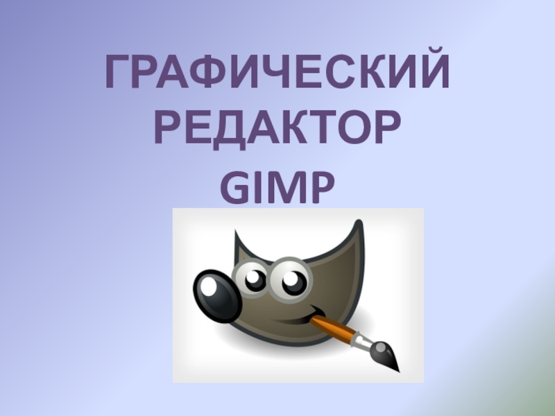 Презентация Презентация по теме ГРАФИЧЕСКИЙ РЕДАКТОР GIMP