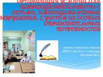 ОРГАНИЗАЦИЯ УСЛОВИЙ ДЛЯ КОРРЕКЦИОННОЙ РАБОТЫ С ДЕТЬМИ, ИМЕЮЩИМИ РАЗНЫЕ НАРУШЕНИЯ, С УЧЕТОМ ИХ ОСОБЫХ ОБРАЗОВАТЕЛЬНЫХ ПОТРЕБНОСТЕЙ