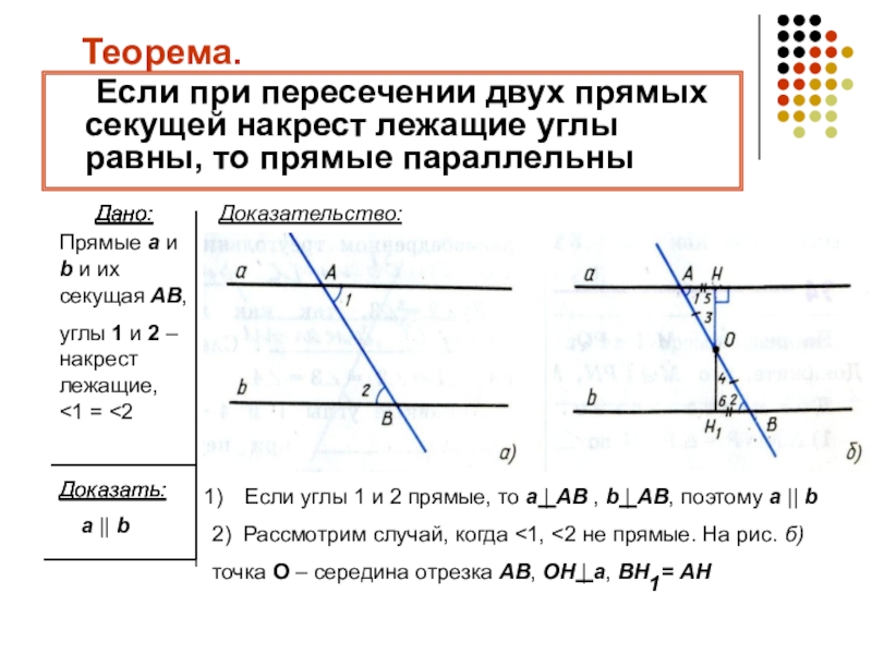 Геометрия 7 класс признаки параллельности прямых презентация 7 класс