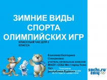 Презентация для классного часа Зимние виды спорта