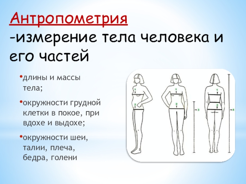 В состоянии выдоха обхват грудной клетки. Измерение тела человека. Измерение длин тела антропометрия. Антропометрия измерение окружности грудной клетки. Показатели длины тела массы окружности грудной клетки называются.