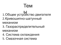 Общее устройство Двигателя внутреннего сгорания