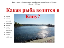 Какая рыба водится в Кану?