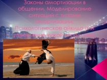 Законы амортизации в общении. Моделирование ситуаций с типами амортизации. Психологическое айкидо или управление чужой агрессией.