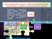 Интегрирование модуля  Обучение критическому мышлению в серию последовательных уроков