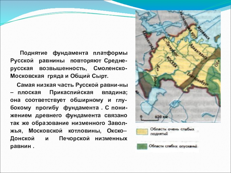 Возвышенности восточно европейской равнины. Платформа русской равнины. Поднятия фундамента русской равнины. Фундамент платформы русской равнины. России равнины Смоленско Московская.