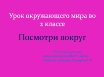 Презентация к уроку окружающего мира Посмотри вокруг