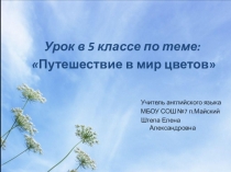 Презентация по английскому языку на тему Flower