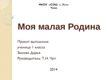Презентация про окружающему миру , по проекту Моя малая Родина