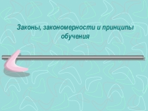Законы, закономерности и принципы обучения
