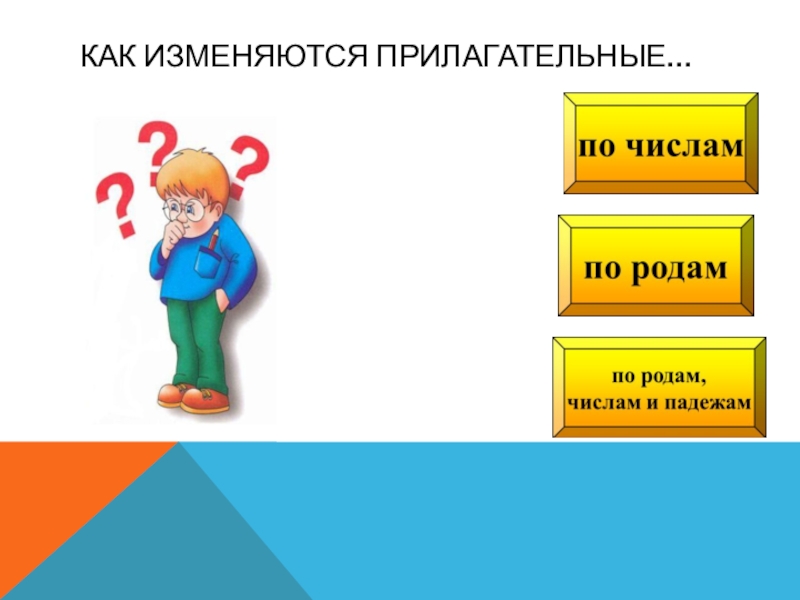 Презентация по русскому языку на тему Правописание имён прилагательных(7 класс) Как изменяются прилагательные… Как изменяются прилагательные…