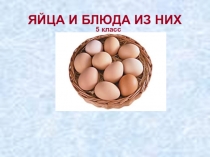Презентация по технологии на тему Блюда из яиц(5 класс)