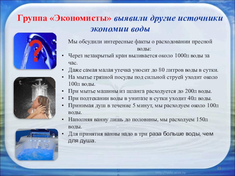 Исследовательский проект берегите воду