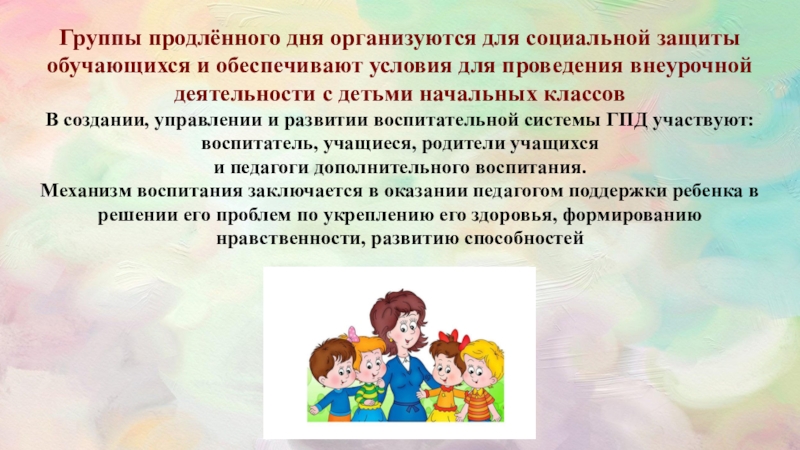 Класс продленного дня. ГПД работа воспитателей. ГПД это в начальной школе. Презентация ГПД В начальной школе. Воспитатель продленного дня в школе.