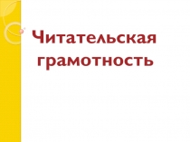 Презентация  читательская грамотность