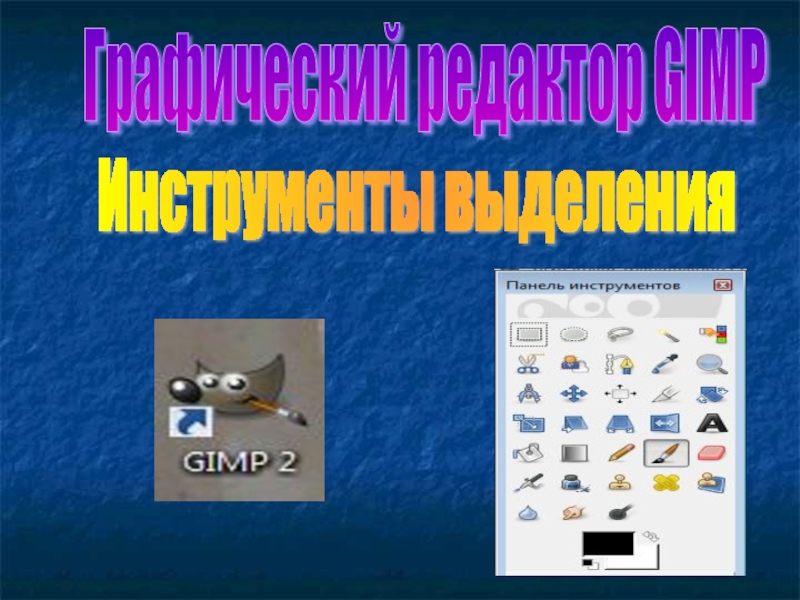 Презентация Презентация Инструменты выделения в ГР GIMP