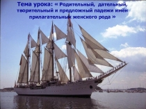 Презентация по русскому языку прилагательные женского рода