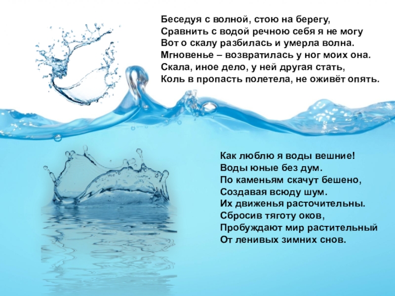 Вода основа жизни на земле проект