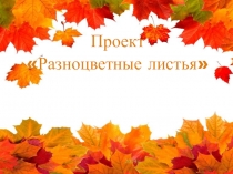 Образовательный проект Разноцветные листья