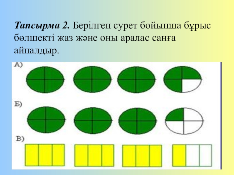 Бөлшек сандар презентация